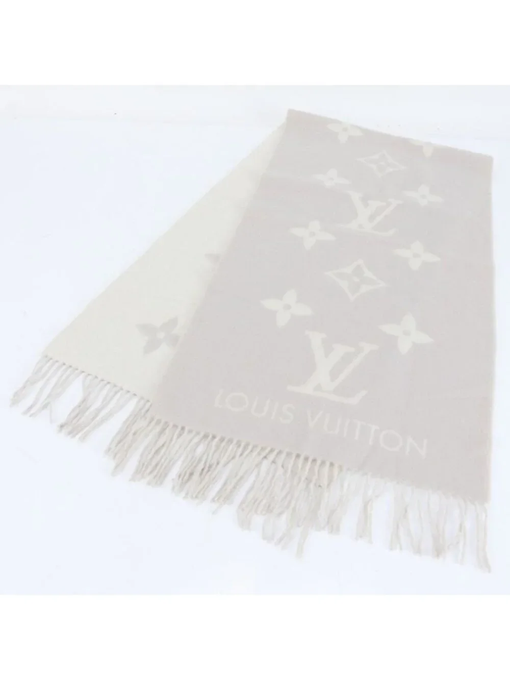 ★SOLD★ Louis Vuitton Reykjavik Scarf Cashmere 100% Grey Mee - Picture 2 of 6